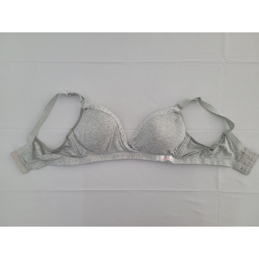 Momma's Shop Momma's Comfy Maternity Bra Nursing Bra Gray Size M